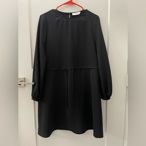Mango black dress with back slit